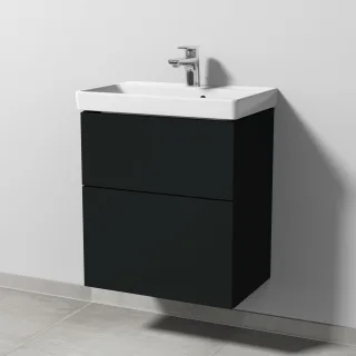 Sanipa 3way Waschtischunterbau zu Villeroy & Boch Avento Waschtisch mit 2 Auszügen, Vulkan-Matt SP6201V