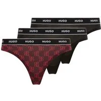 HUGO String TRIPLET THONG DESIGN (3-St) wiederholendes Logo am Bund