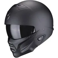 Scorpion Exo Motorradhelm Scorpion Exo-Combat II Solid Jet-Helm Matt-Schwarz (1er Set), jethelm für motorrad