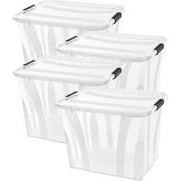 Siena Home Aufbewahrungsbox Anzio (Set, 4 St), Kunststoff, 100% recyclebar