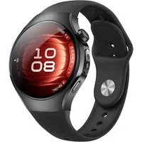 Wigento Smartwatch-Armband Für Huawei Watch 5 46mm Silikon Reverse Verschluss Arm Band Schwarz, Silikon Armband mit rückseitigem Druckknopf Verschluss