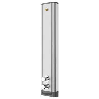KWC Aquarotter Duschpaneel, F5, hydr., Edelstahl, Thermostat, f. Duschkopf, verrohrt, 2030067182 2030067182