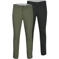 Jack & Jones Chinohose Jack & Jones Herren Stoffhose Chino-Hose JpstMarco 2Pk Slim-Fit