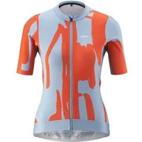 Gonso Radtrikot Road Jersey Print W Damen Fahrradtrikot, modernes Trikot mit 3-teiliger Rückentasche