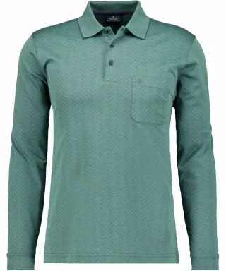 RAGMAN - Poloshirt Jacquard moosgrün - Gr. - L