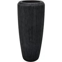 Flingora Bodenvase Esmee, mit Einsatz - Fiberglas - Indoor & Outdoor - Anthrazit - Höhe 75 cm