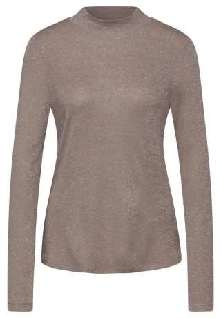 Street One - Turtleneck Shirt beige - Gr. - 42