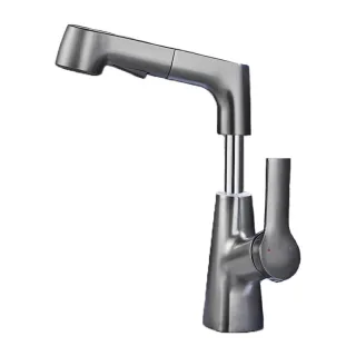 2 Water Mode Kitchen Faucet Pull Out Faucet Liftable Pull Out Sprayer for Bathroom Kitchen Sink Anti-splash Hot & Cold D