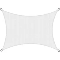 Sol Royal Sonnensegel Sonnensegel rechteckig 2x3m SolVision HS9, Weiß, Wasserdurchlässig HDPE Atmungsaktiver Terrasse UV Sonnenschutz