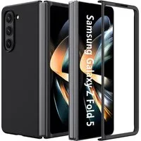CoolGadget Handyhülle Black Series Handy Hülle für Samsung Galaxy Z Fold 5 7,6 Zoll, Edle Silikon Schlicht Robust Schutzhülle für Galaxy Z Fold 5 5G Hülle