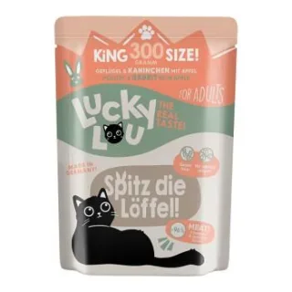 Lucky Lou Nassfutter Katze Adult Geflügel und Kaninchen 12x300 g