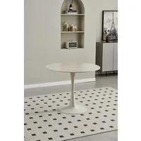 PREISBRECHER Esstisch Josh, in Travertin, beige, Keramik, Metall - 75x90cm (HxD)