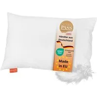 sleepling Gänsedaunenkopfkissen Kinderkissen, Füllung: 90% Daunen, 10% Federn, Bezug: 100% Baumwolle, Seitenschläfer, Rückenschläfer, Bauchschläfer, 1x Daunenkissen, für Kinder