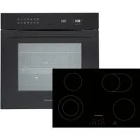 ASET9007700, Backofen-Set schwarz