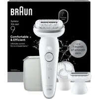 Braun Epilierer Silk-épil 9 SES9-061, Rasier-, Trimmer- & Peelingaufsatz, Wet&Dry
