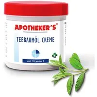 APOTHEKER'S Feuchtigkeitscreme TEEBAUMÖL Creme 250ml Vitamin E Teebaum-Öl Feuchtigkeitscremes 74, Hautpflege Hautcreme Balsam Lotion Gel Akne