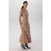Aniston SELECTED Jerseykleid mit trendigem und fantasievollem Retromuster - NEUE KOLLEKTION