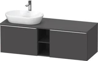 Duravit D-Neo Konsolenwaschtischunterbau wandhängend Graphit Matt 1400x550x459 mm - DE4950L10490000 DE4950L10490000
