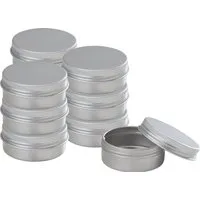 VBS Aufbewahrungsbox Rund, mit Schraubdeckel Aluminium