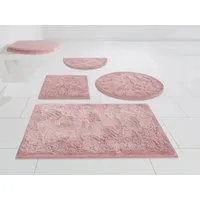 OTTO home Badematte Jos, Badvorleger, Badezimmer Teppich, Höhe 22 mm, rutschhemmend beschichtet, schnell trocknend, fußbodenheizungsgeeignet, Polyester, rechteckig, Badematten in Pastell-Farben, Badteppich als 3 teiliges Set erhältlich