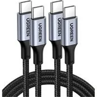 100W USB-C auf USB-C Ladekabel (Nylon) schwarz, 1 Meter, PD 100 Watt