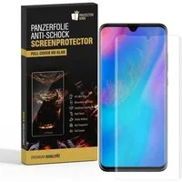 Protectorking Schutzfolie 2x Panzerfolie für Huawei P30 Pro FULL CURVED ANTI-SHOCK Displayschutz, (2-Stück), klar