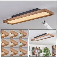 hofstein Deckenleuchte Deckenleuchte aus Metall/MDF/Kunststoff in Schwarz/Holzoptik/Weiß, LED fest integriert, 2700-6500 Kelvin, 220-2650 Lumen, dimmbar/Lichtfarbe änderbar über Fernbedienung