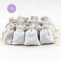 Hanseholz Lavendelkissen 12 Lavendelsäckchen aus Baumwolle – 120g Lavendelblüten, 1-tlg.