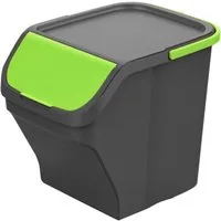 Gardissimo Mülltrennsystem Stack grün Mülleimer Mülltrenner Abfalleimer Müllsortierer 25 Liter, 25 Liter Fassungsvermögen / stapelbar