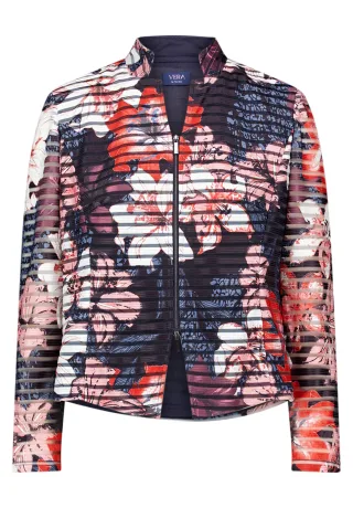 Vera Mont - Blazer-Jacke Dark Blue/Red - Gr. - 48