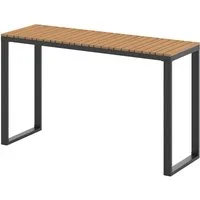 COSTWAY Gartentisch Konsolentisch, Terrassentisch wetterfest, 129x42cm, Metall