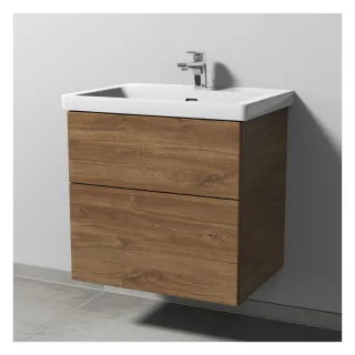 Sanipa 3way Waschtischunterbau zu Villeroy & Boch Subway 3.0 Waschtisch mit 2 Auszügen, Eiche-Kansas SM84759