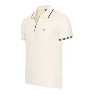 Cappuccino Italia Polo Zip Polo Torino Weiss