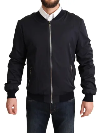 Schwarze Bomberjacke im klassischen Stil