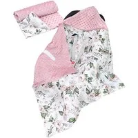 Einschlagdecke 2er SET Baby Einschlagdecke 85x85 für Autositz Babyschale Decke Minky, TupTam