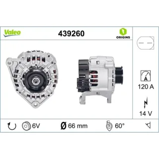 Valeo Lichtmaschine 120A Audi A4 A6 A8 Skoda Superb VW Passat 439260