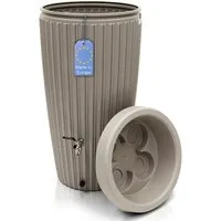 YourCasa Regentonne 240 Liter [RainCatcher] Messing Wasserhahn & Deckel Regenfass, BxTxH: 59,5x59,5x112cm