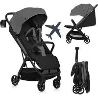 lionelo Kinder-Buggy JULIE AIR, (Set mit Becherhalter und Tragegurt für den Transport auf der Schulter), Auto-folding/Ultraleicht/UPF50+/Liegeposition/360°Rader