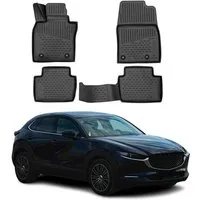 OMAC Auto-Fußmatten 2019-2025 Mazda CX-30 Fußmatten TPE Schwarz 4 tlg (4 St), für Mazda CX-30 2019-2025 Mazda CX-30 2019-2025, Antirutsch,Wasserfest,Einfache Installation