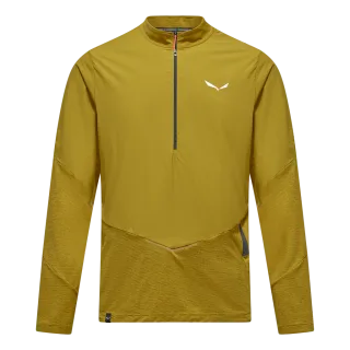 SALEWA - Pedroc Dry'ton Wind Half Zip Langarm Shirt Herren - Grün (Gr.54)