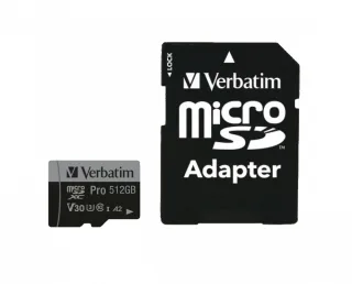Verbatim PRO U3 | 47046 | Flash-Speicherkarte (microSDXC-an-SD-Adapter