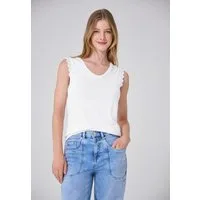 STREET ONE STUDIO T-Shirt mit abgerundetem V-Ausschnitt