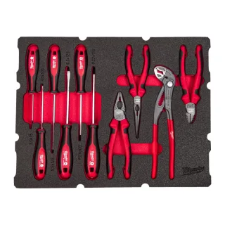 Milwaukee Zangen und Schraubendreher Einlage, 10-teiliges Set - 4932493638