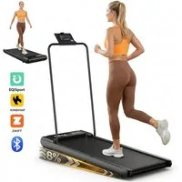 kehot Laufband Laufband mit 8% steigung,2–8 km/h, Abnehmbarem Haltegriff, LED Display (Walking Pad für Zuhause und Büro, mit leisem Motor, Bluetooth App, 4-stufige Neigungsanpassung für effektives Cardio Training), Kompaktes Fitness Laufband mit EQIS
