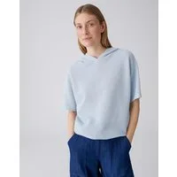 OPUS Hoodie Sweatshirt aus Sweatware mit Lochmuster Schmale Passform, elastischer Saum für Komfort