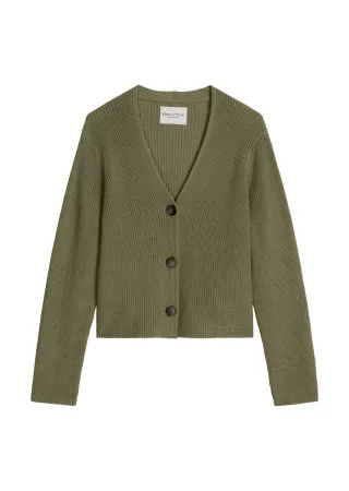 Marc OPolo Casual - V-Neck-Cardigan relaxed Pure Sage - Gr. - M