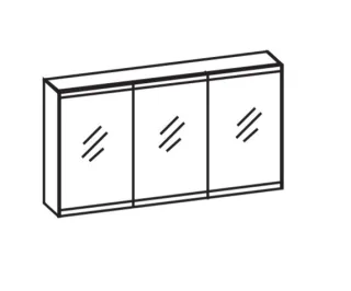 Artiqua LED-Spiegelschrank, Eiche Weiß quer NB, 072-SDT-1-12-440 072-SDT-1-12-440
