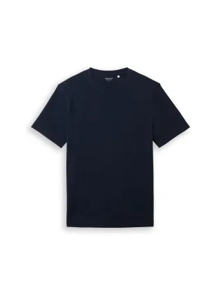Tom Tailor - Piqué T-Shirt mit Stretch sky captain blue - Gr. - XXL
