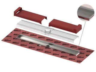 Tece drainline-Evo Rinne mit WFA, 700 mm befestigte Seal System Dichtmanschette, 600703 600703