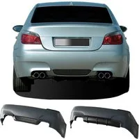 OMAC Frontstoßstange Heckstoßstange für BMW E60 2003-2010 Schwarz 4tlg, 4-St.